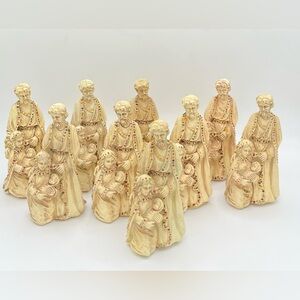 Vintage Holy Family Figurines Nativity Catholic Christian Mary Jesus Lot Of 9